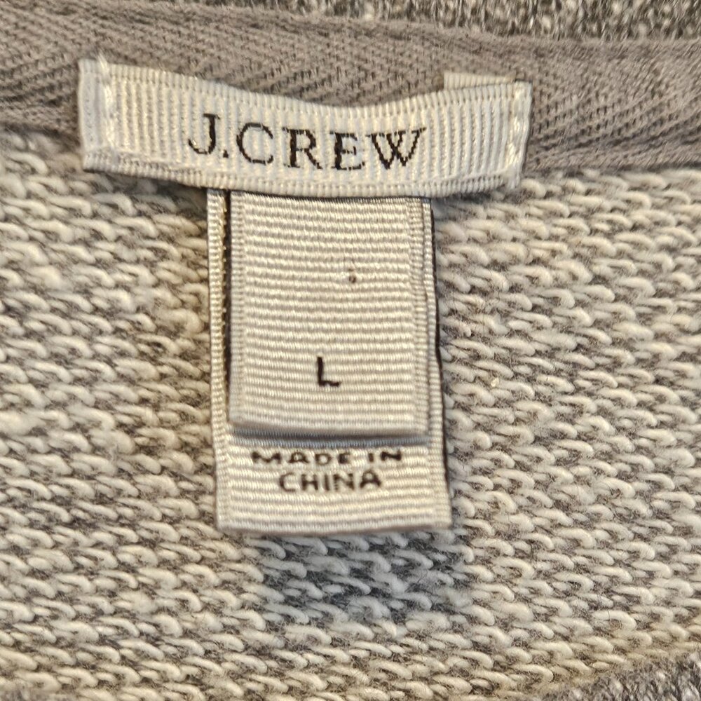 J. Crew Gray Short Sleeve Sweatshirt with Floral Anchor - Picture 2 of 5